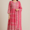 Elegant Pink Embroidered Anarkali Suit with Dupatta