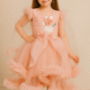Elegant Pink Floral Frock for Girls – Party & Wedding Wear