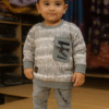 Trendy 1–4 Year Old Boys Outfit – “Happy Smile” Printed Tracksuit Set