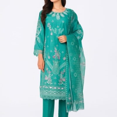 Embroidered sSuit with Matching dupatta-Elegant 3 Piece Outfit