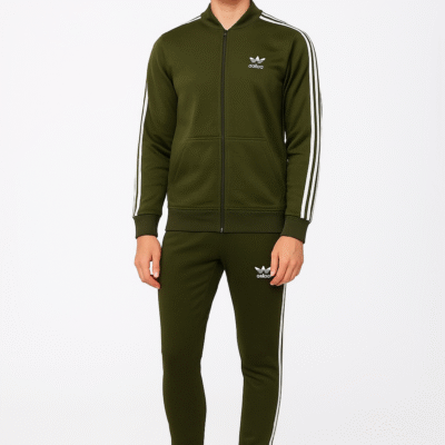 Olive Green Men's Adidas Tracksuit – Classic Sporty Style