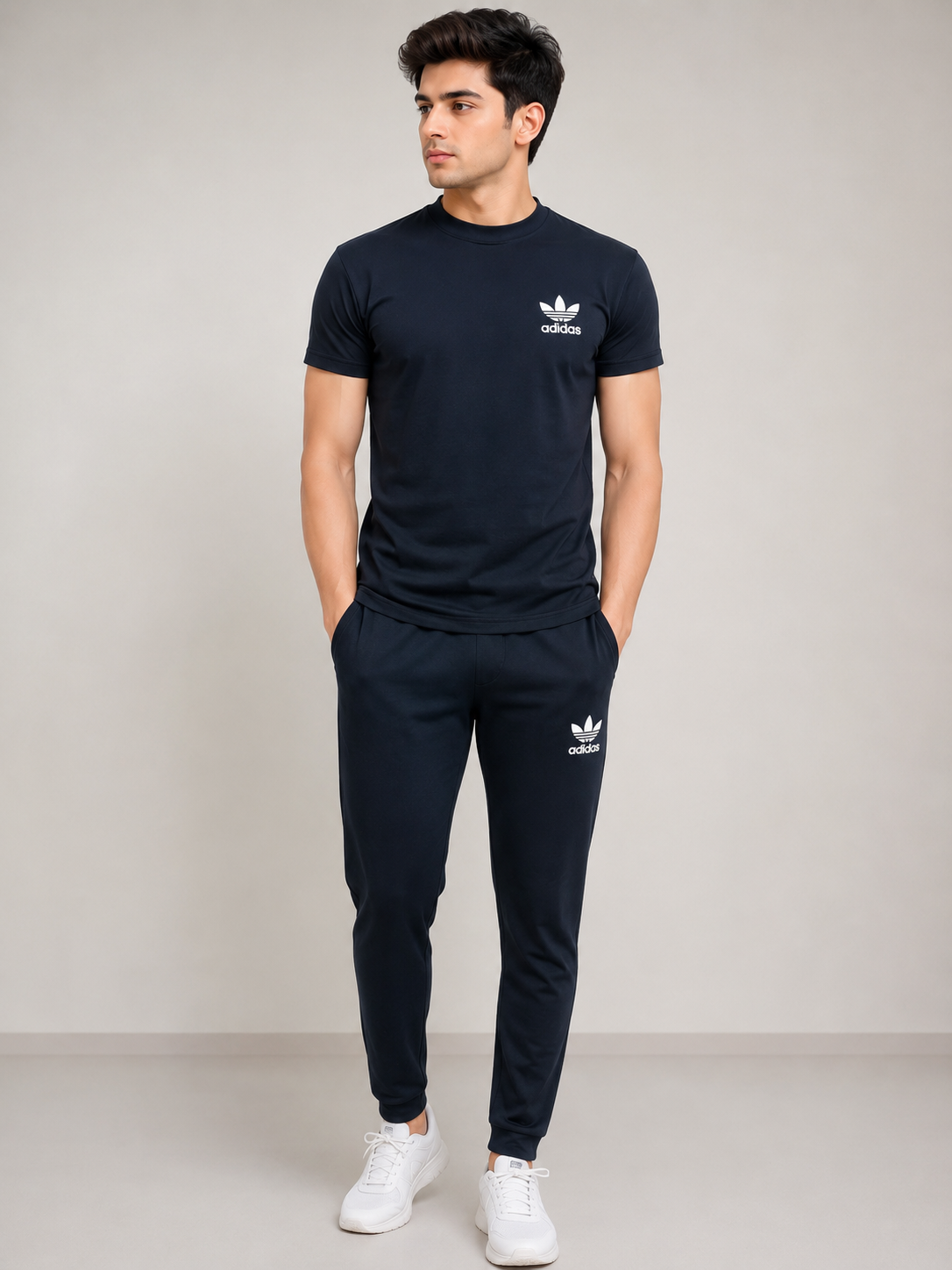 Classic Men’s Navy Blue Sports Tracksuit