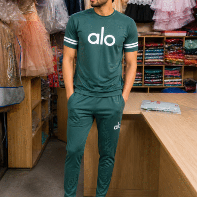 Men’s Dark Green Alo Tracksuit | Stylish Casual Sportswear 2026